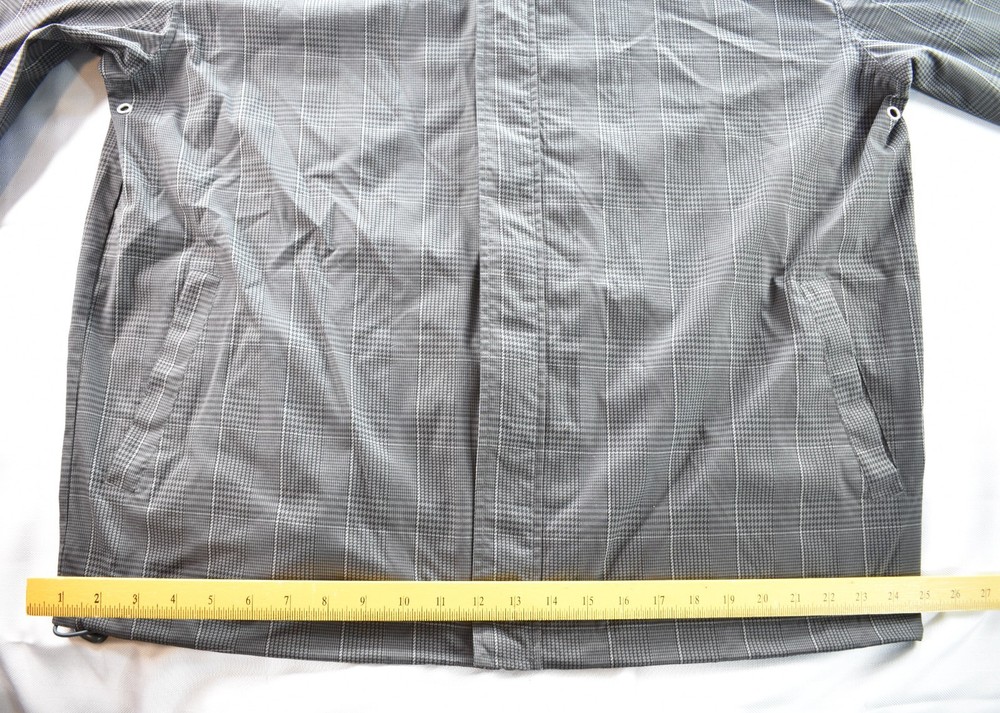 Ashworth Houndstooth Jacket Logo Collared Windbreaker Golf Coat Zip Front Men XL