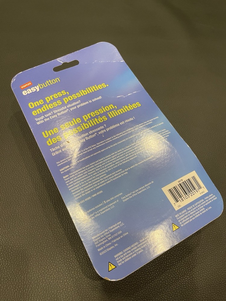 Staples That Was Easy Button Brand New