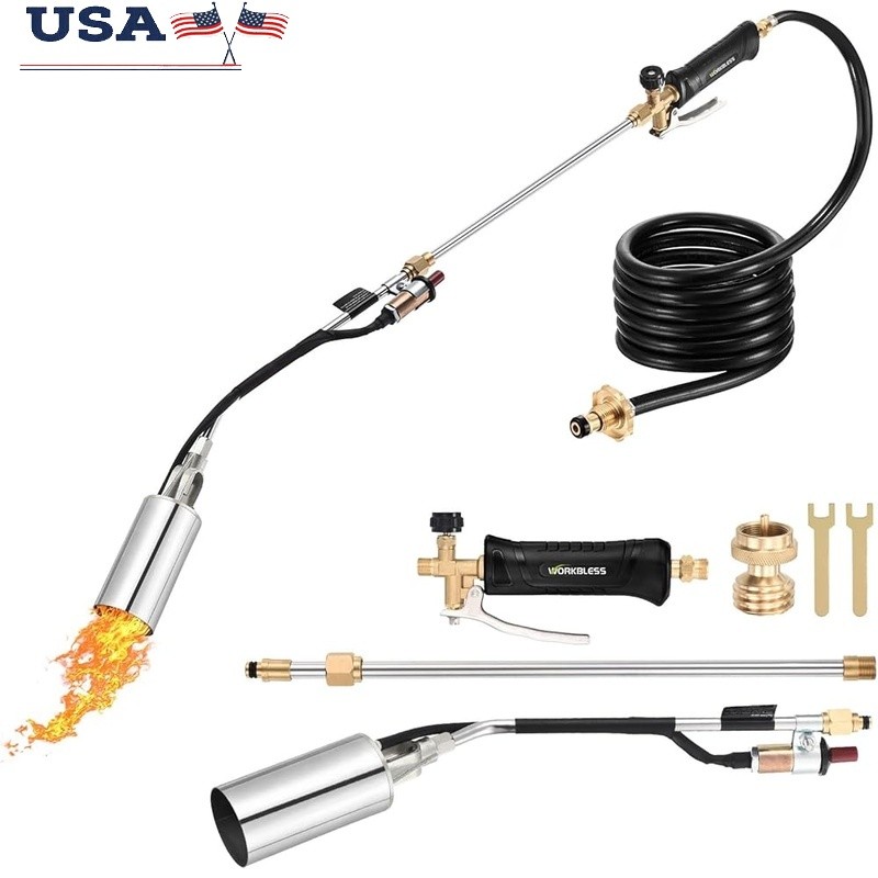 Powerful Weed Torch 1800000 BTU Ergonomic Design Propane Adapter Flame Control