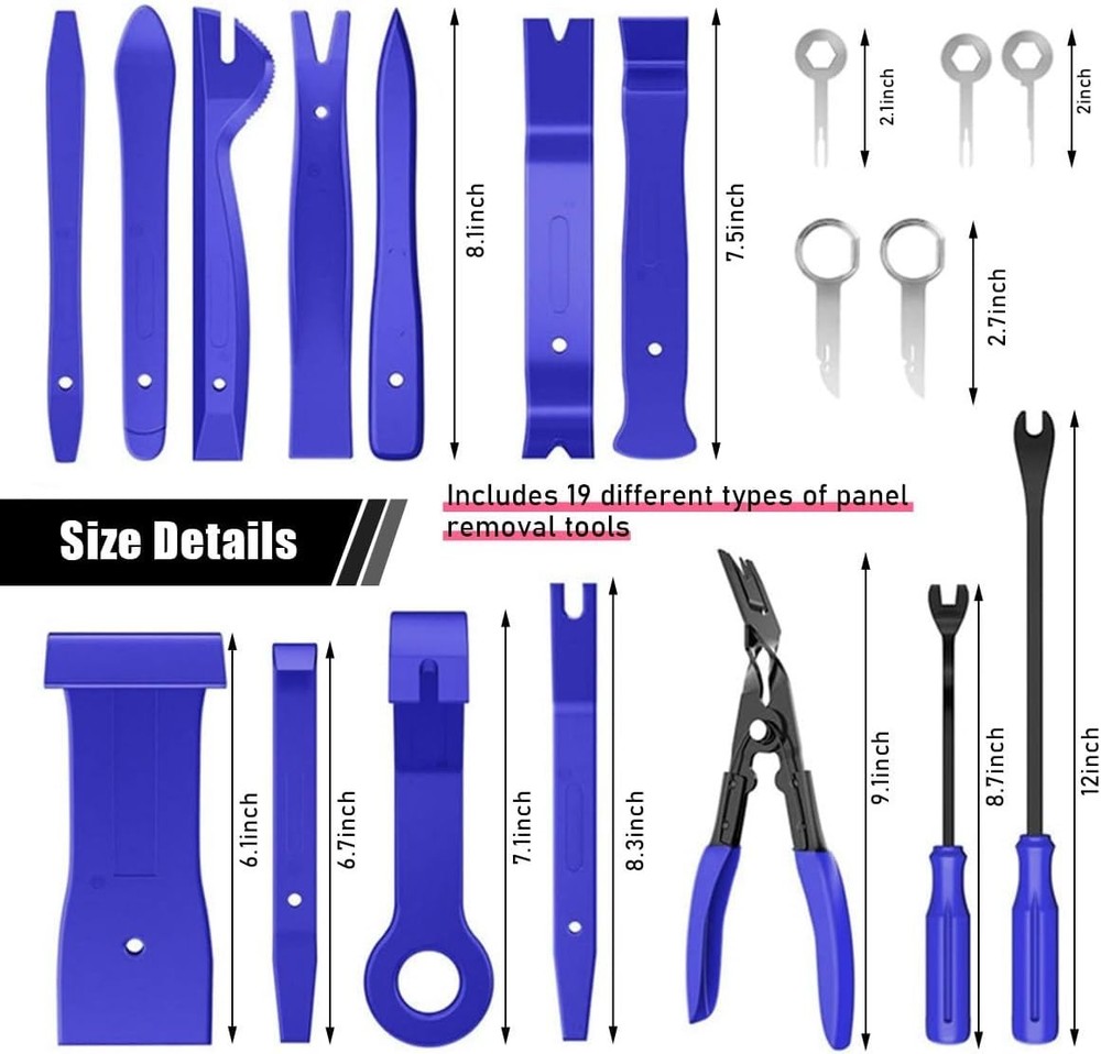 Car Interior Disassembly Kit Trim Removal Tool Car Clips Puller Diy Panel Tool