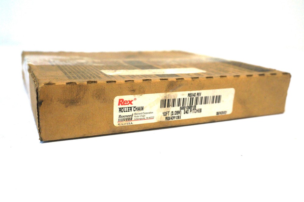 NEW REXNORD REX40R10BX 10' ROLLER CHAIN REX40RIV