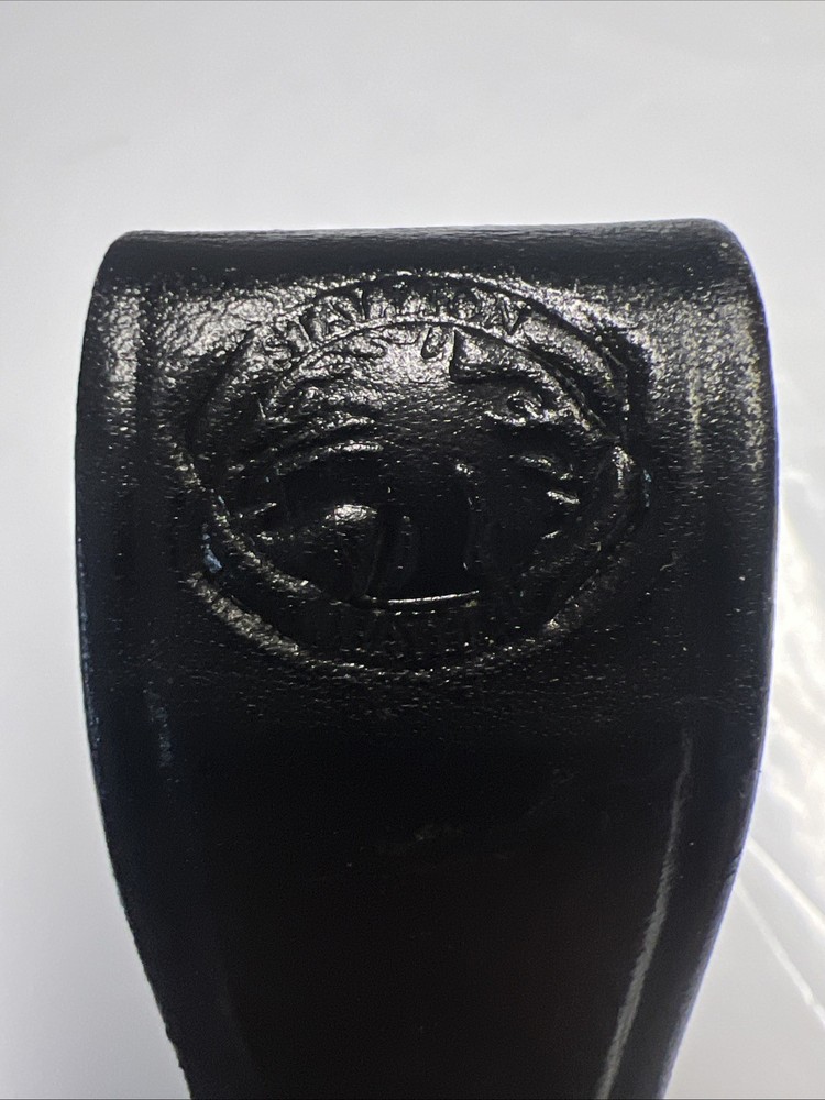 Stallion Leather Mini-Mag Flashlight Holder Open Top Black