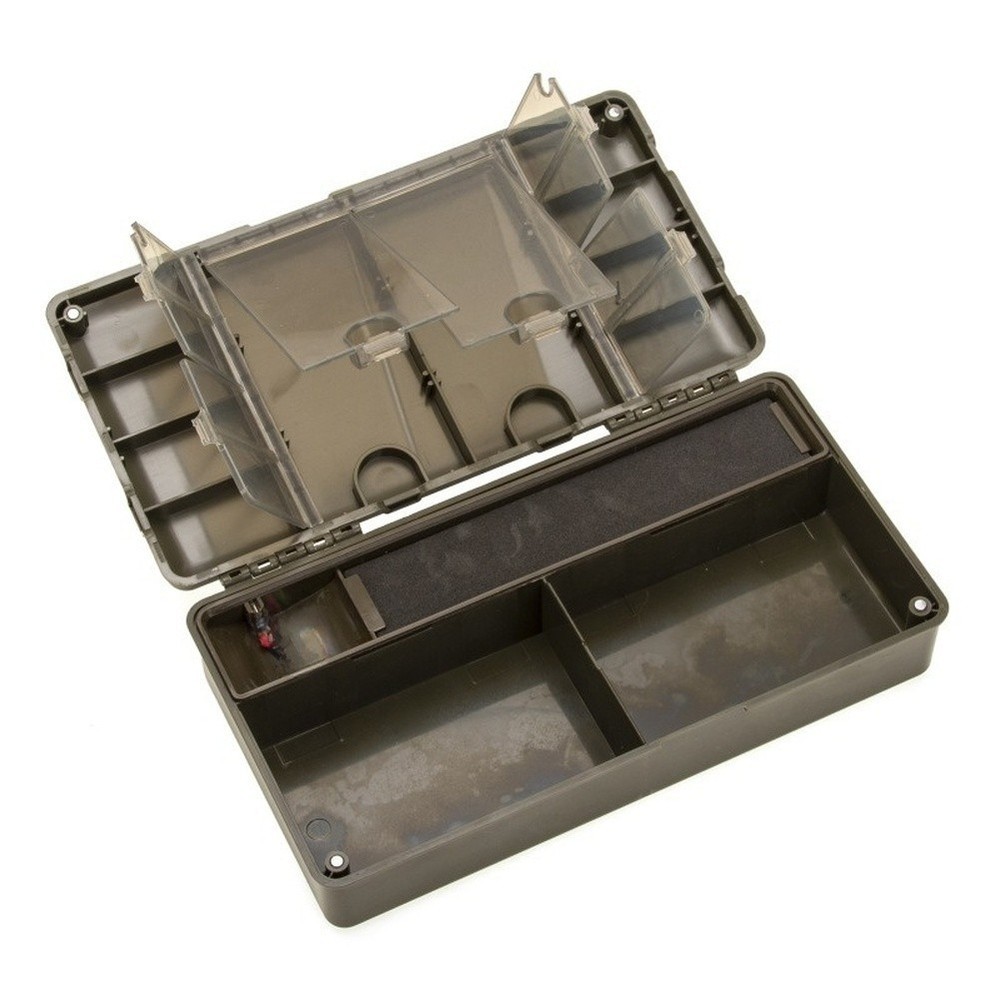 Compact Storage Fishing Tackle Box Carp Rig Organizer Multiple Compartments