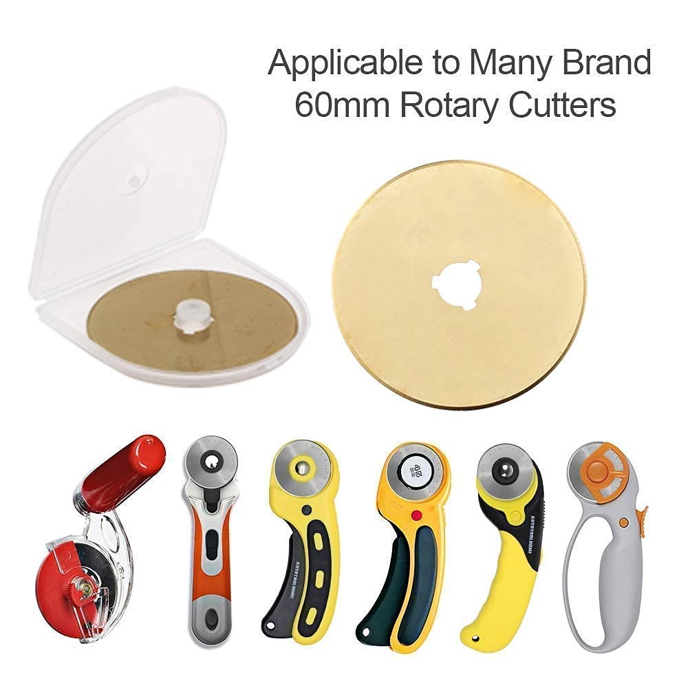 AUTOTOOLHOME Titanium Rotary Cutter Blades 60mm 10 Pack Replacement