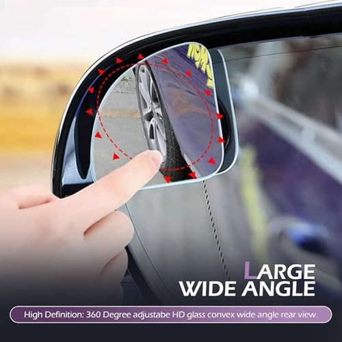 2 PCS Car Blind Spot Mirror, Adjustable Wide-angle Vision Reflective Auxiliary