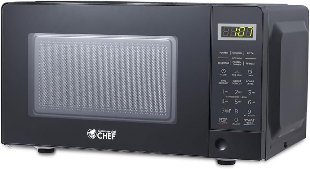 0.6 Cu.Ft.Countertop Microwave Oven Mechanical Dial Controls Pull Handle Door