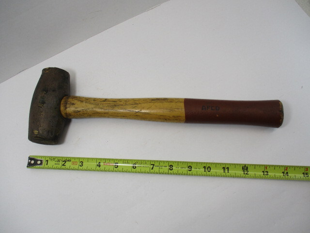 AFCO Brass Head Hammer 3 Pound Brass with a Solid Handle Three # in EC