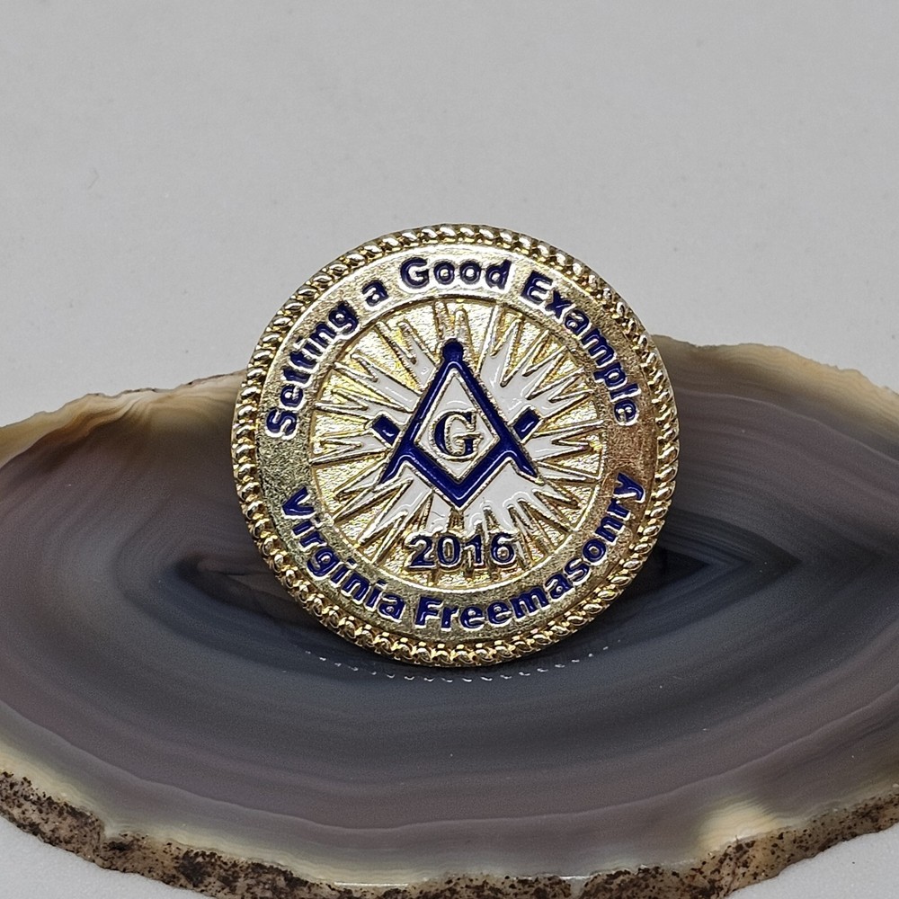 Virginia Freemasonry "Setting a Good Example" James Litten Lapel Pin 2016