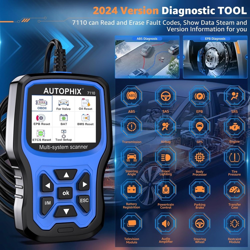 AUTOPHIX 7110 Full Systems Diagnostic Scan Tool Fit for Volvo Car Code Reader