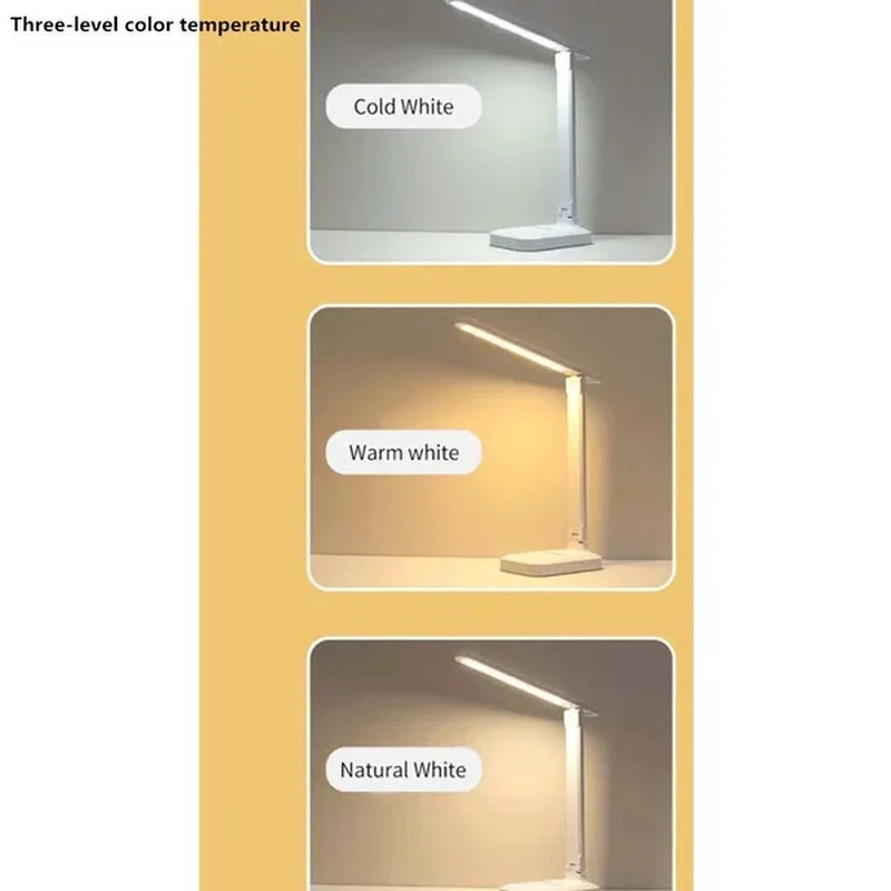 LED Desk Lamp Touch Sensor Reading Foldable Table Lamp Eye Caring Reading Light