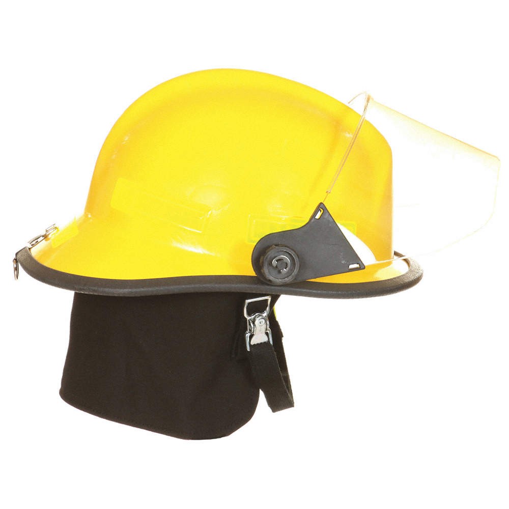 FIRE-DEX  Fire Helmet,Yellow,Modern 6CCD4