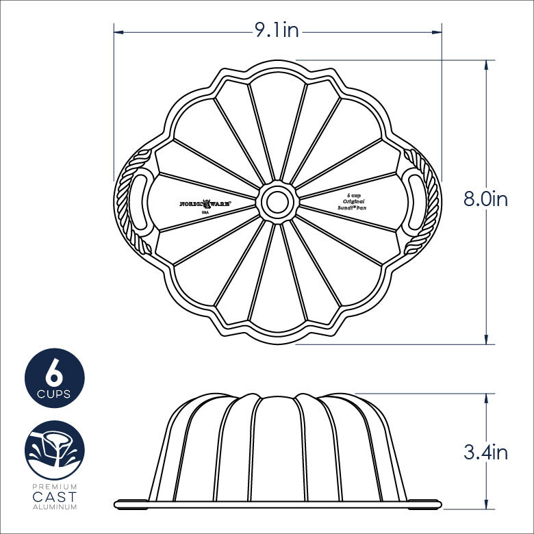 Nordic Ware 6 Cup Anniversary Bundt® Pan