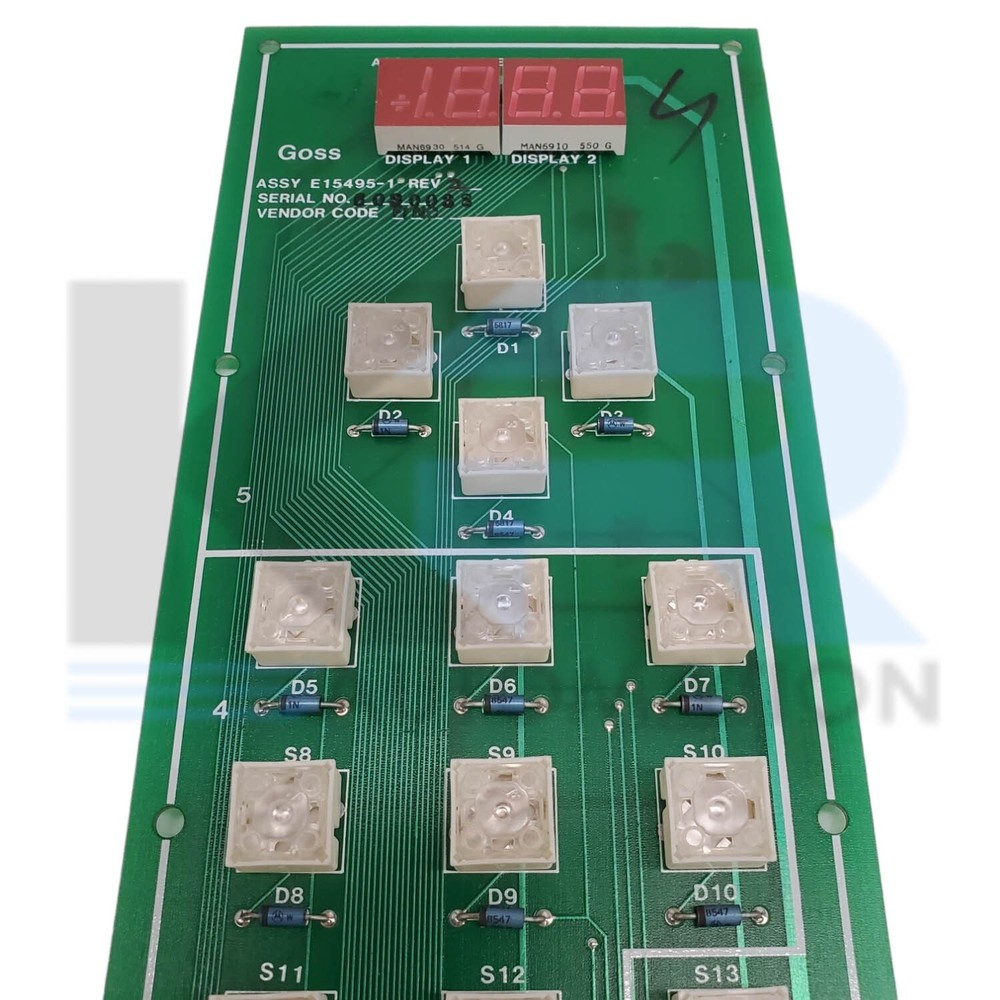 Rockwell E15495-1 Goss Numeric Entry Keyboard Assembly