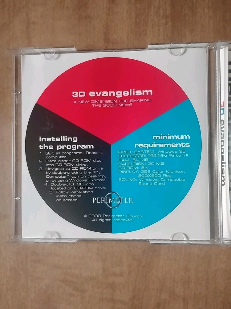 3D Evangelism 2 Disc Interactive Workshop Software