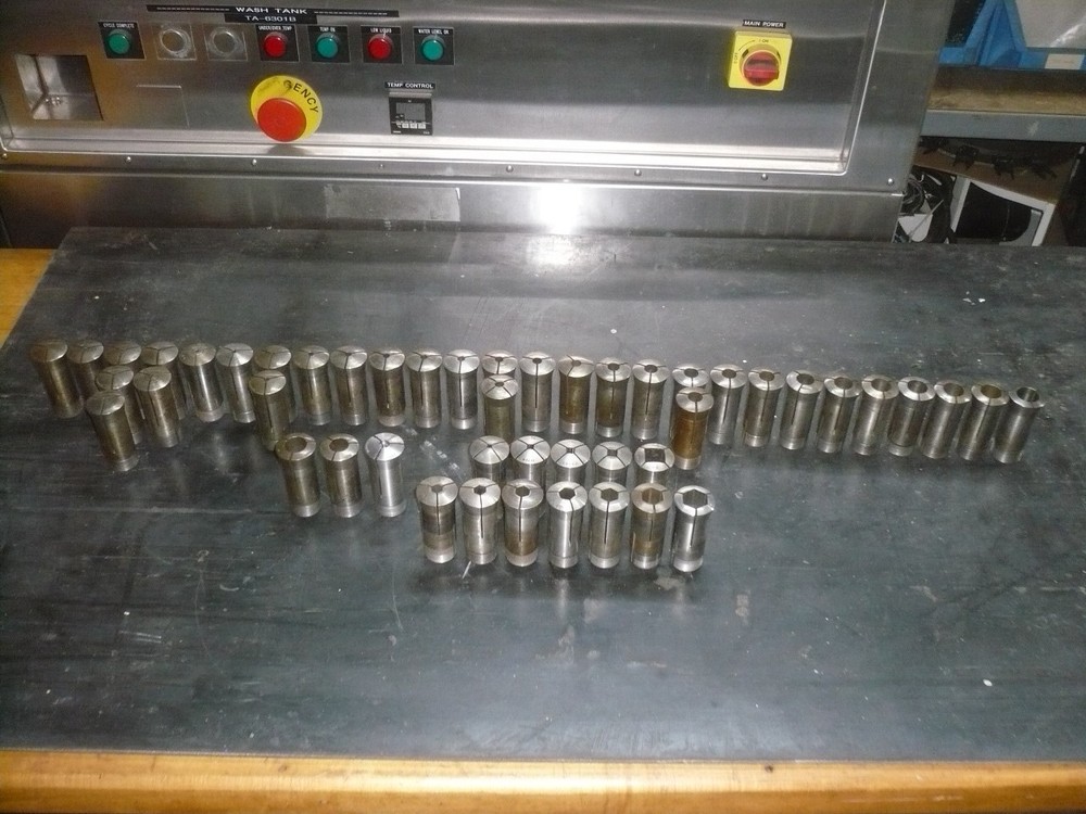 5C collets, (48) round, square, hex, mostly Hardinge