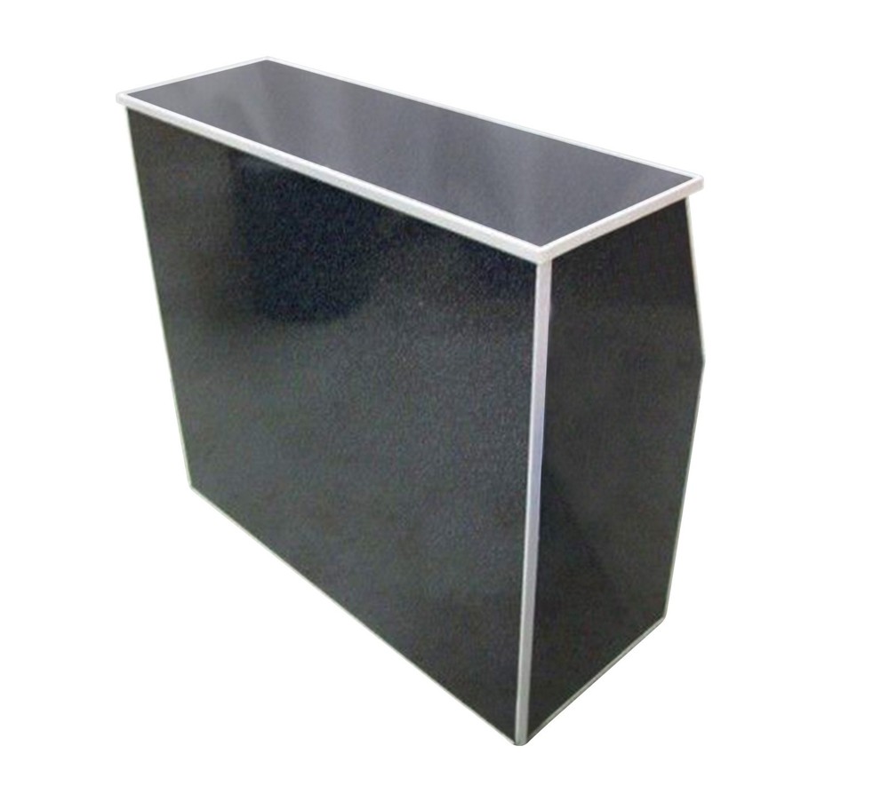 Portable Serving Table 4ft Wide Black Folding Bar Rectangle Outdoor Party Event