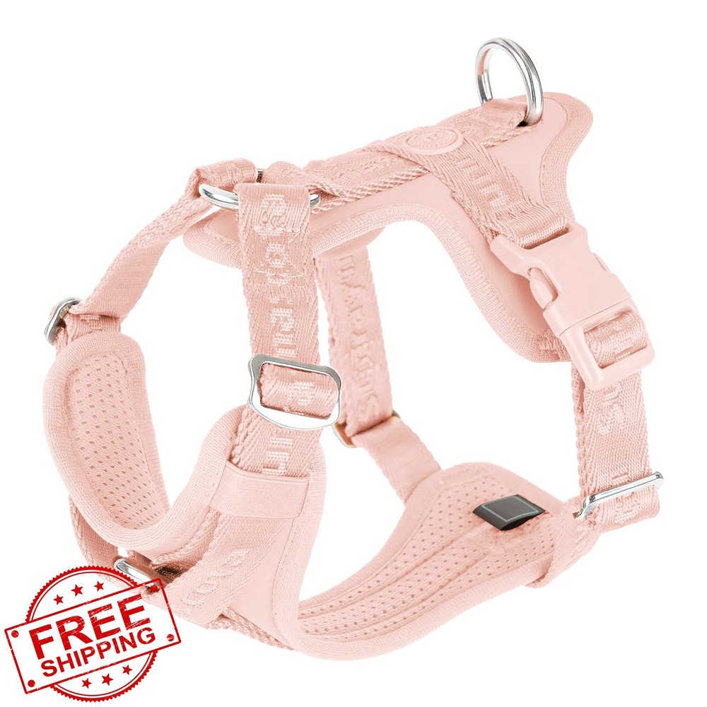 Sunraymascota No Pull Dog Harness L Light Pink Breathable Mesh