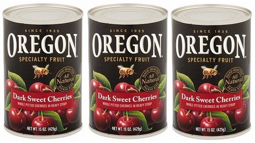 Oregon Specialty Fruit Dark Sweet Cherries 3 Can Pack