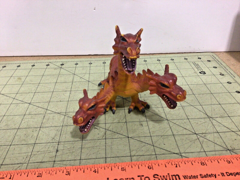 Three Headed Dragon mythical creature figure from 2005 PVC