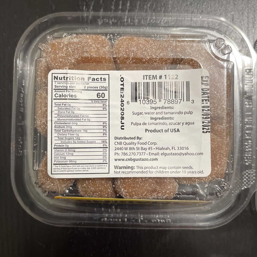 El Gustazo Tamarind Ball Candy 8 Oz