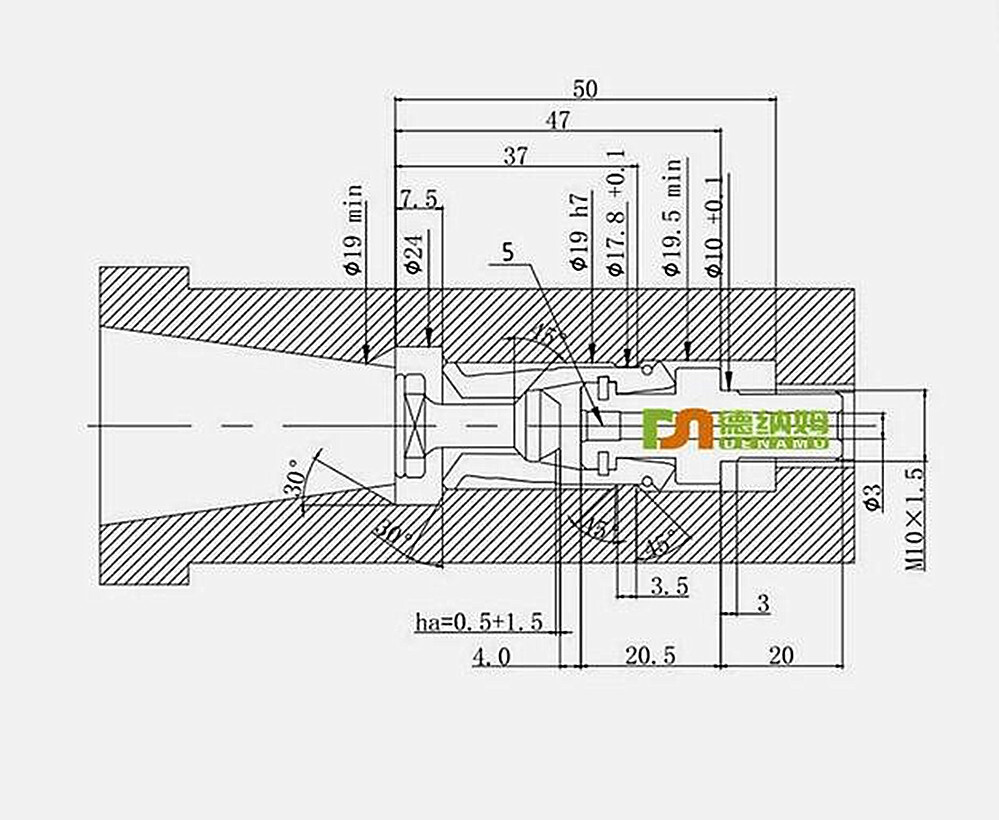 1Pcs BT30 4 Petal Clamp Pull Claw CNC Spindle 45 Degree Outer Screw Pull Parts