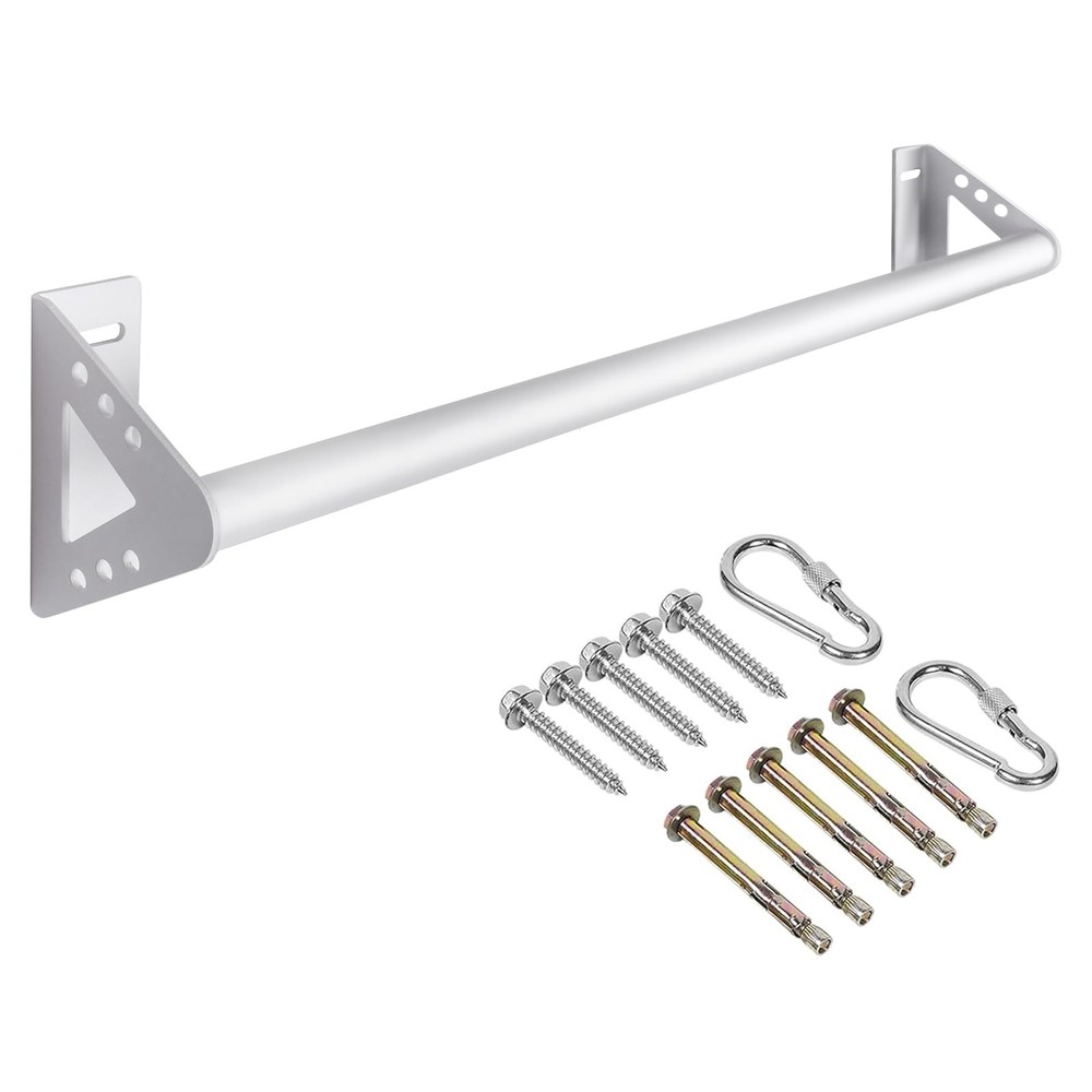 36 White Heavy Duty Doorway Pullup Bars, Wall Mounted Door Frame Strength Tra...