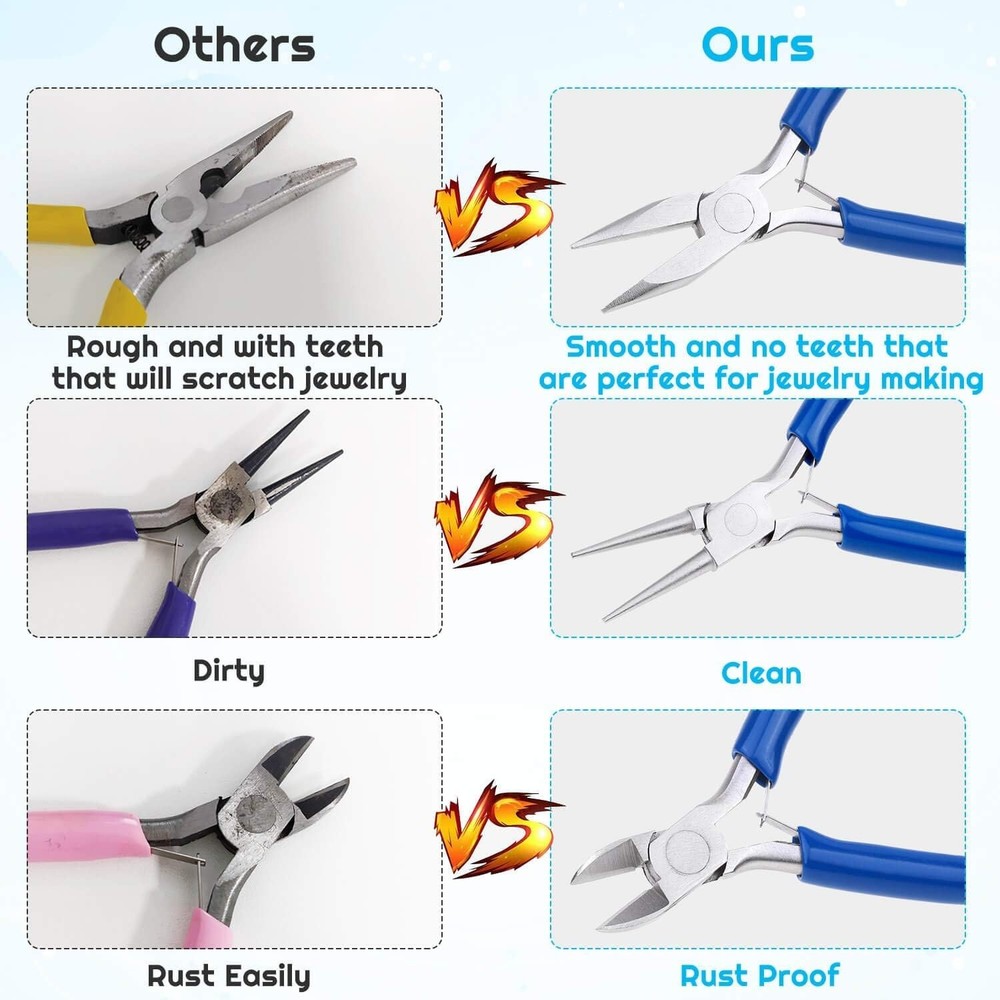 8pcs Micro Jewelry Pliers Set - Wire Wrapping Tools