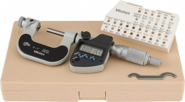 Mitutoyo 0 to 1" Range, Digital Counter, Electronic Screw Thread Micrometer R...