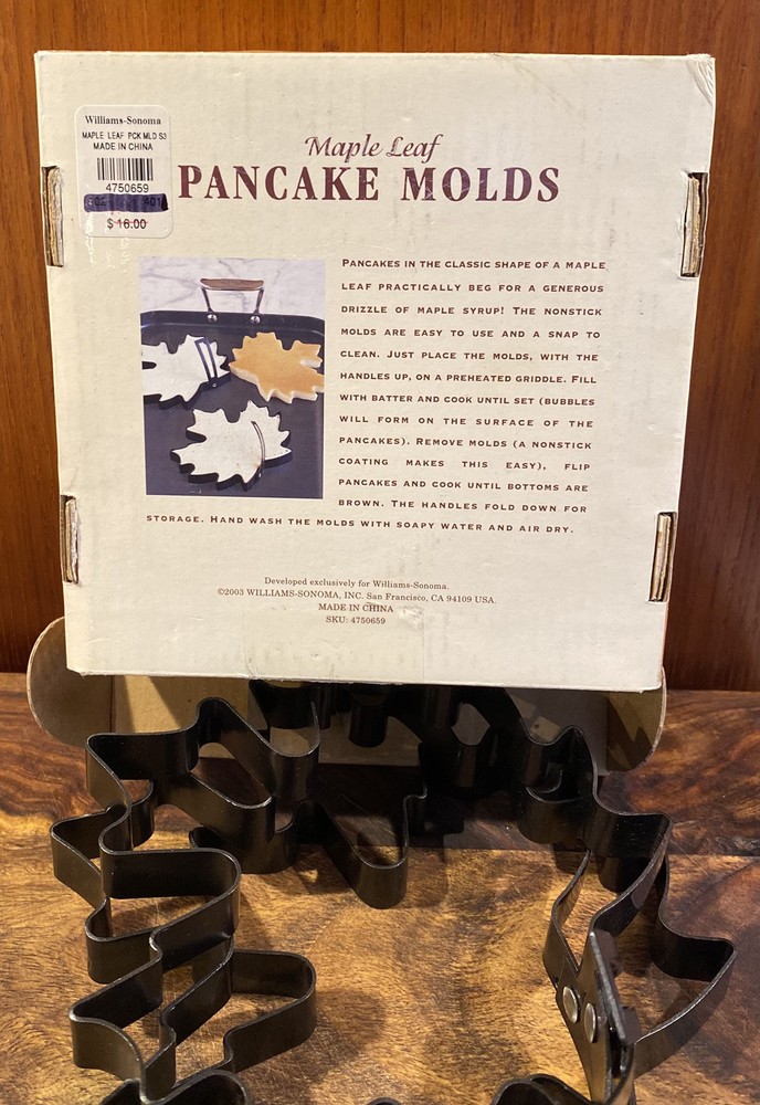 Pancake Molds Non-Stick Surface WILLIAMS-SONOMA Maple Leaf Fall!