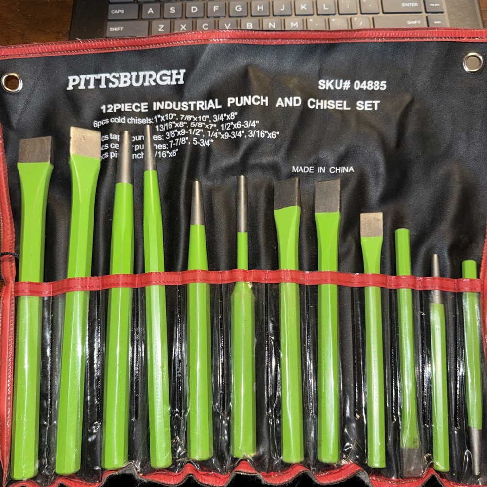 Pittsburgh 12 Piece Industrial Punch & Chisel Set 04485