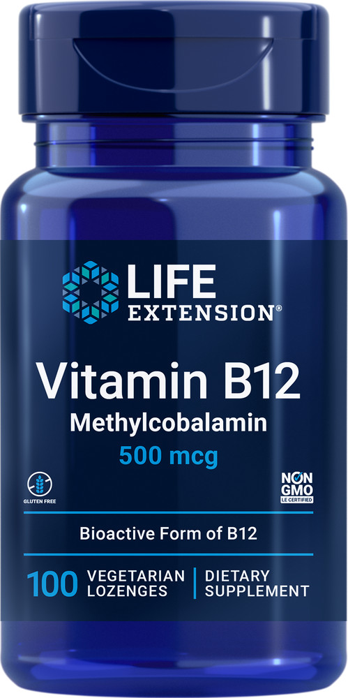 Life Extension B12 Dissolving 500 MCG 100 Tabs (Two Pack)