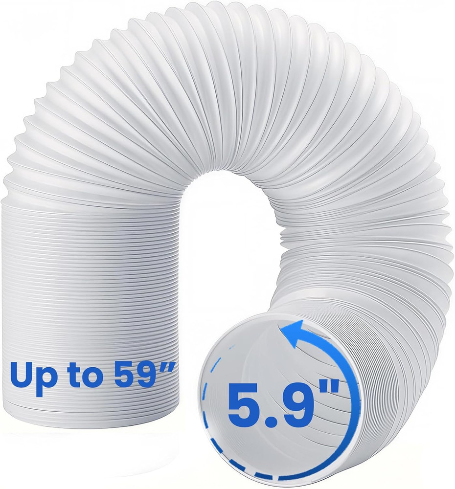Portable Air Conditioner Hose, 5.9" Diameter Anti-Clockwise Thread with Length u