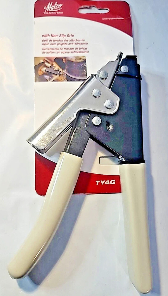 Malco Tools TY4G Tie Tensioning Tool with Manual Cut Off & Grips NEW ~ USA MADE!