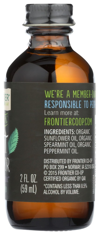 Frontier Organic Mint Flavor Non Alcoholic 2 Fl Oz Chocolate 3 Pack