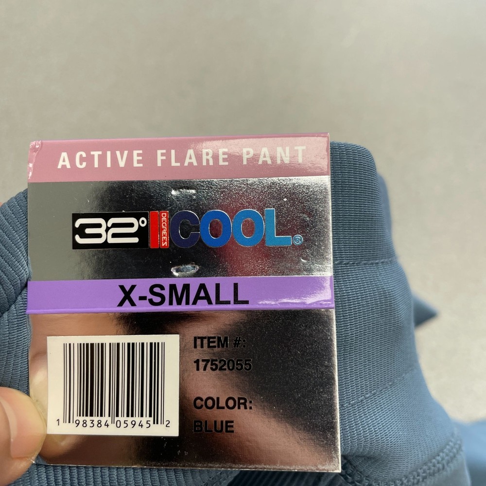 NEW 32 Degrees Cool XS Blue Active Flare Pants Stretch Blue