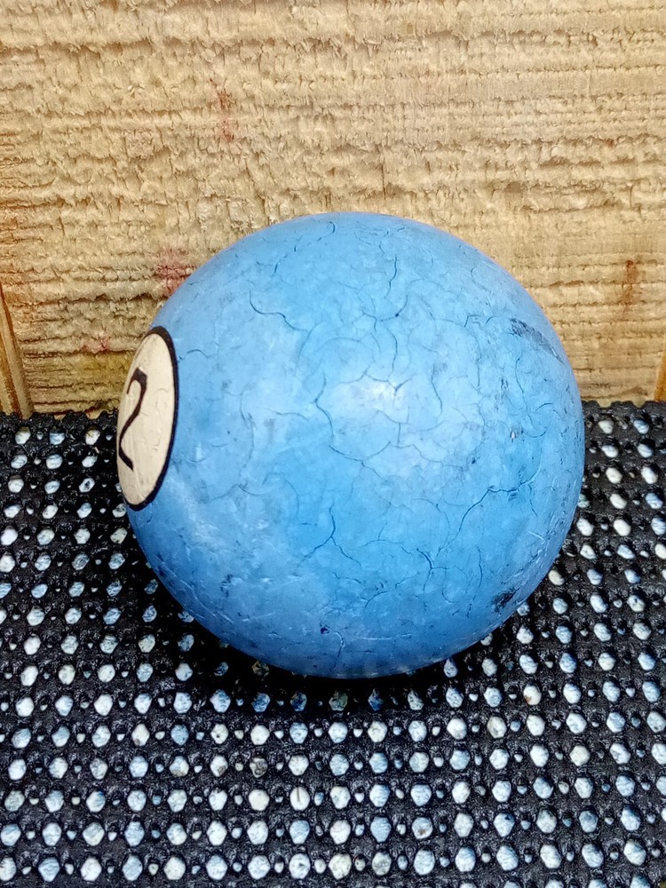 Vintage Clay #2 Solid Blue Pool Ball