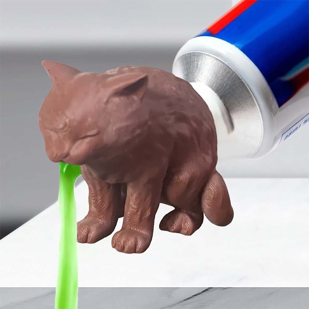 Creative Cat Shaped Toothpaste Head Funny Cap Suitable for Bathroom & Daily Use