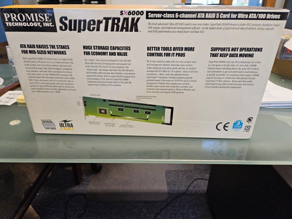 NEW! PROMISE SuperTRACK SX-6000 6 Channel RAID 5 controller