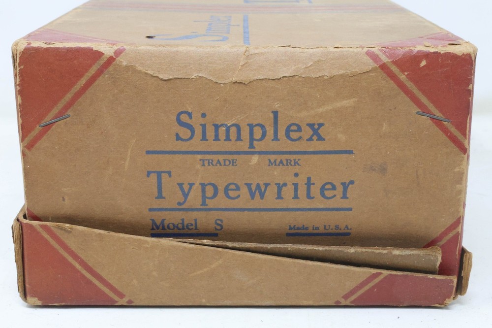 Antique c. 1902 Simplex Practical Dial Typewriter No. 2 With Box