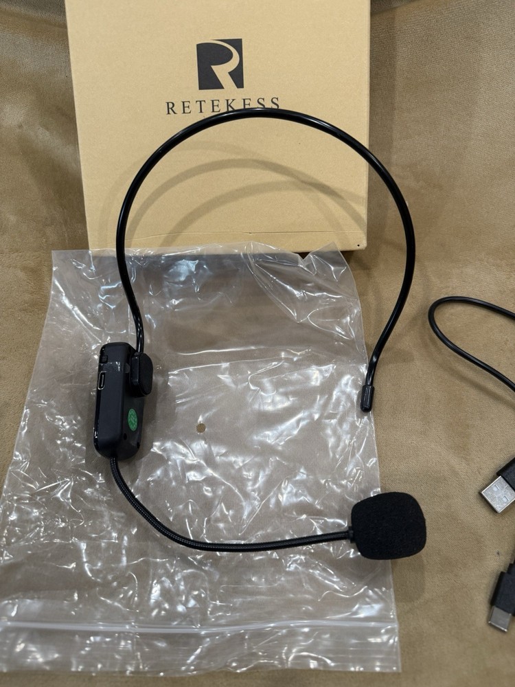 OPEN BOX! Retekess TR503 Tour Guide Wireless Microphone Headset FM Transmitter