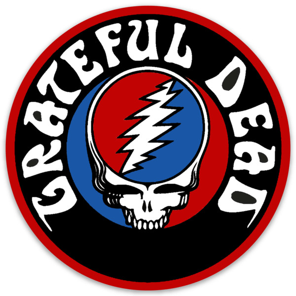 Grateful Dead - Classic Logo Monogram Die-cut Round MAGNET