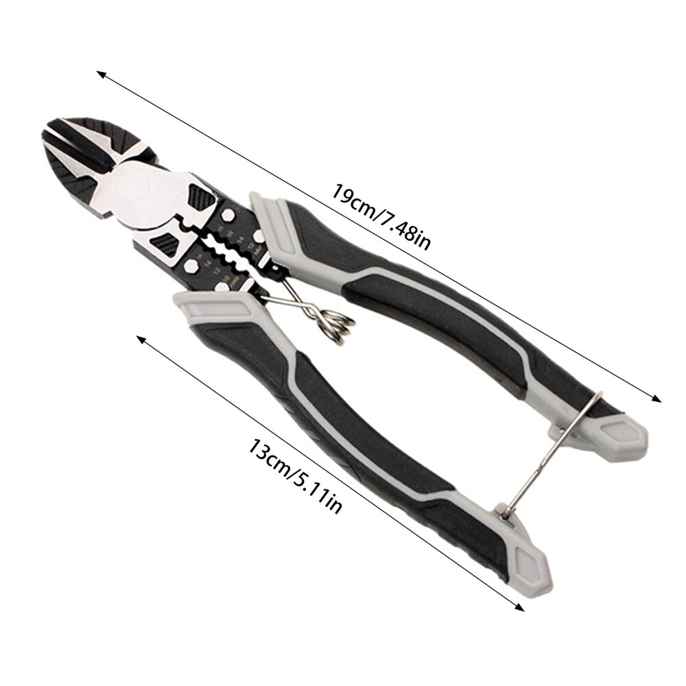 3Pcs Combination Pliers Set 8" Wire Cutter Stripper Diagonal Linemans Plier Tool