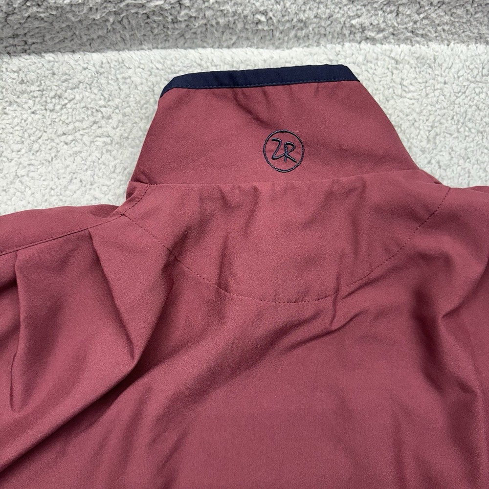 Zero Restriction Golf Outerwear Mens Size Large Red L/S G01W012 1/4 Zip Pullover