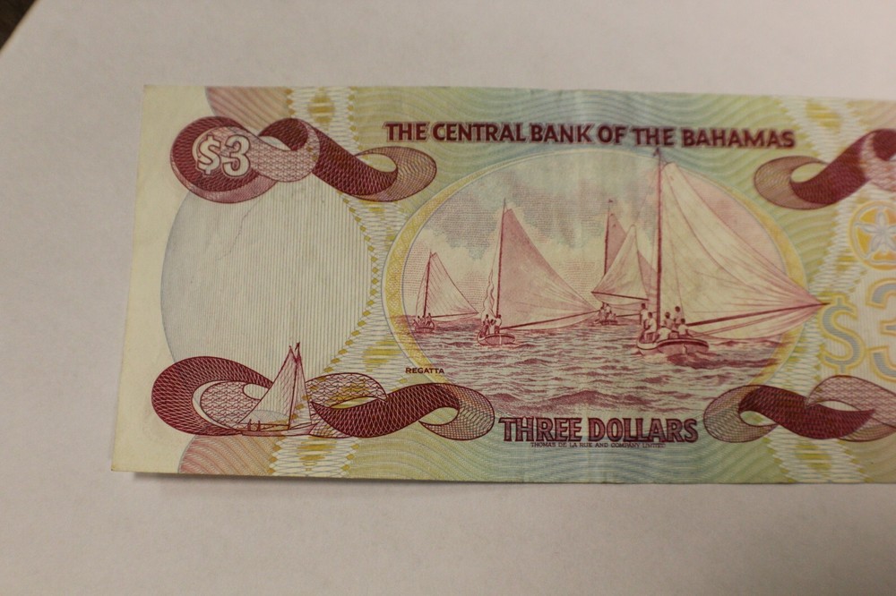 1974 (1984) Bahamas $3 note XF