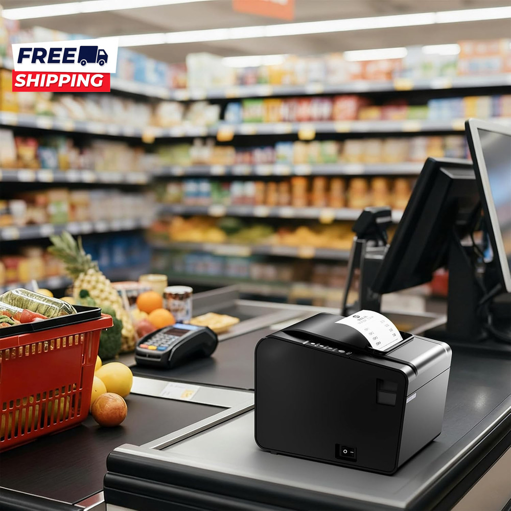 POS Printer 80Mm USB Thermal Receipt Printer Restaurant Kitchen Printer