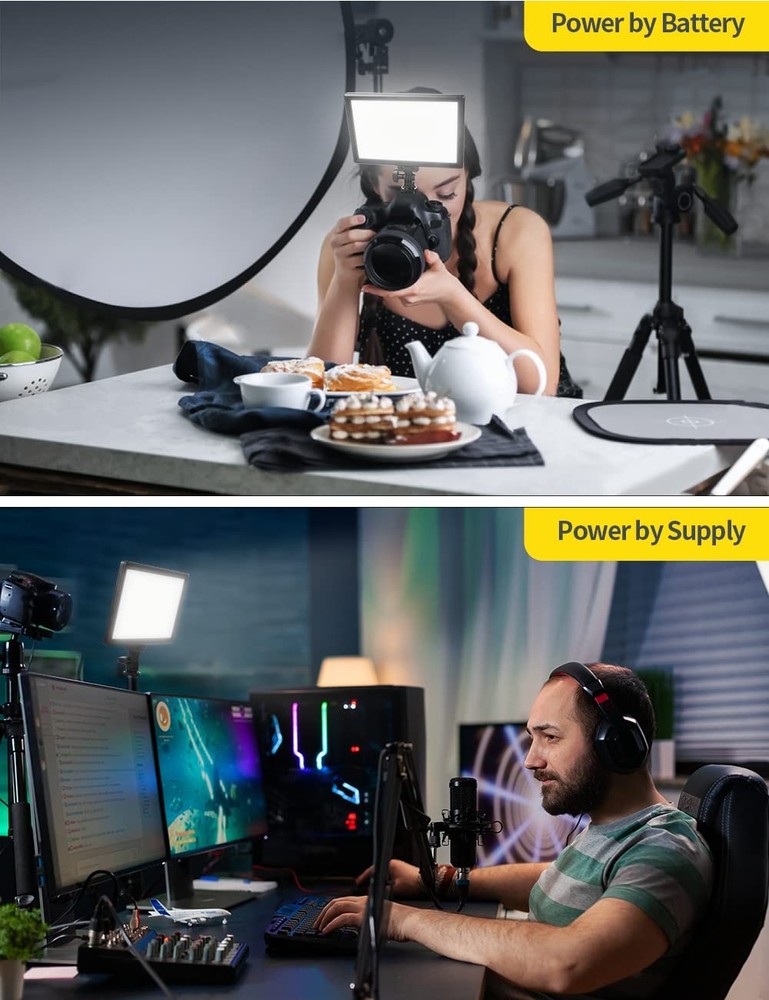 LED Video Light Panel, Camera Light for Video Conference Recording with 4000m...