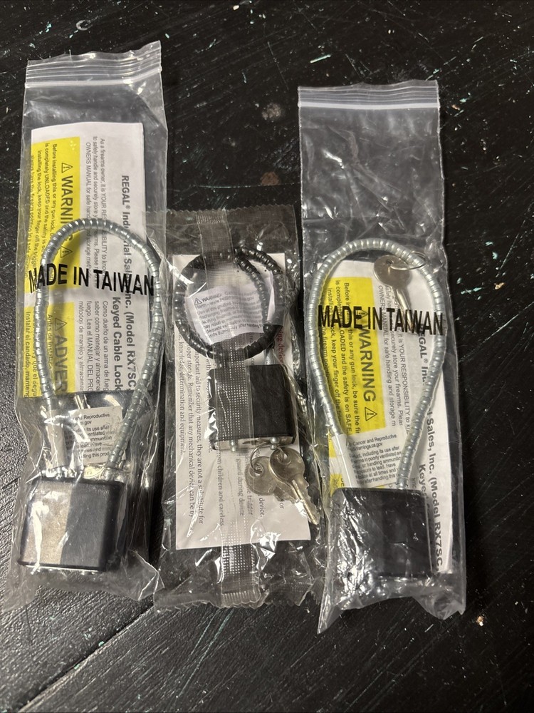 3 GUN CABLE LOCKS 🔒