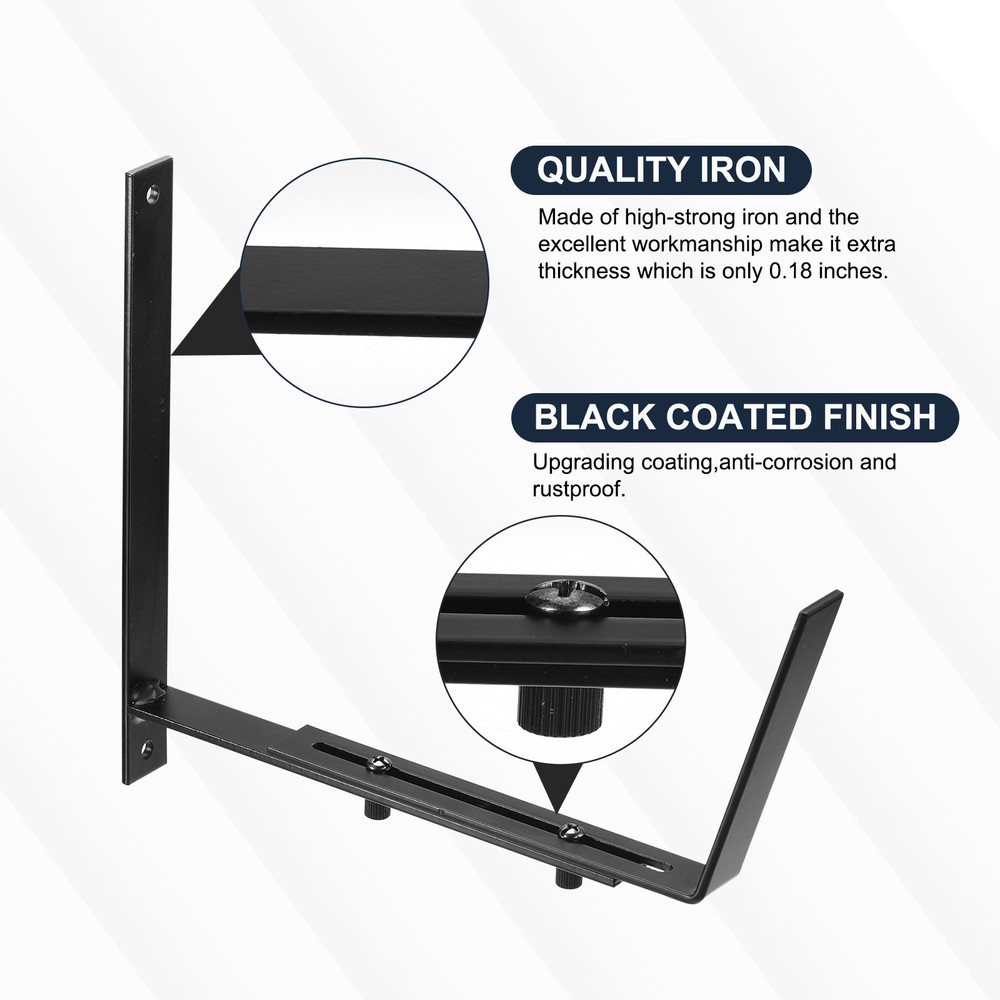 Adjustable Window Planter Box Brackets Universal Window Box Holder (8 PCS)