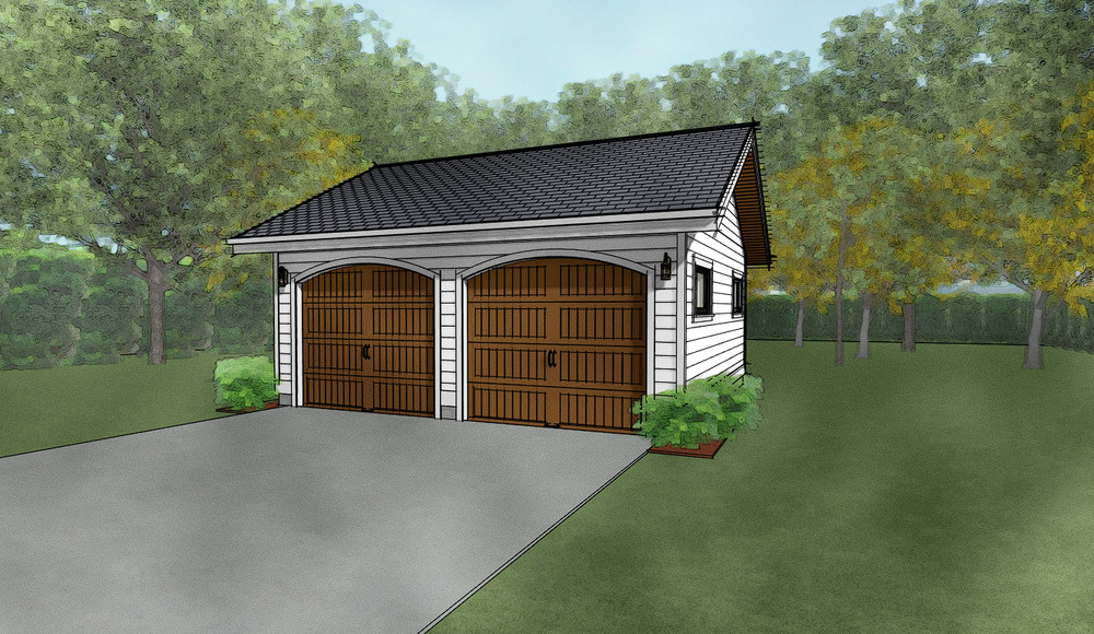 Double Car / 2 Car Garage Plan / Architectural Blueprints - 20 x 20