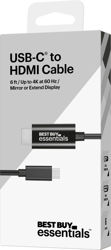 Best Buy essentials- 6' USB-C to HDMI Cable - Black